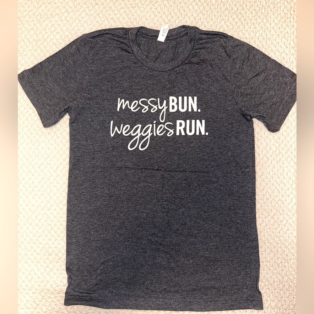 Messy Bun Weggies Run Graphic T